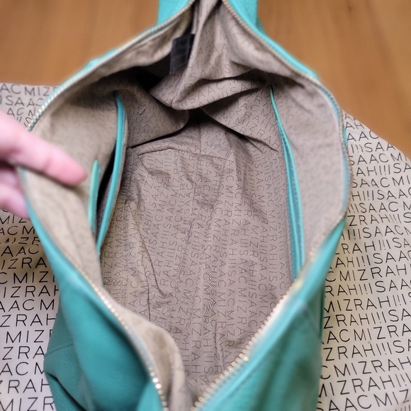 isaac mizrahi leather hobo bag with wristlet - Picture 3 of 9